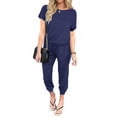 thumbnail image 1 of Ekouaer Jumpsuits for Women Dressy Casual Romper Summer Short Sleeve Vacation Outfits 2026 One Piece Travel Clothes, 1 of 6