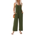 thumbnail image 1 of Ekouaer Jumpsuits for Women Loose Sleeveless Adjustable Spaghetti Strap Romper Stretchy Wide Leg Pants Outfits with Pockets, 1 of 6