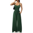 thumbnail image 1 of Ekouaer Jumpsuits for Women Sleeveless Spaghetti Strap Womens Jumpsuit One Piece Wide Leg Summer Romper With Pockets Beach Vacation Outfits 2026, 1 of 6