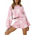 thumbnail image 1 of Ekouaer Knit Pajamas Set for Women Lounge Wear Sets Long Sleeve Sweatsuit Matching 2 Piece Outfits Casual Sweater Sets, 1 of 6