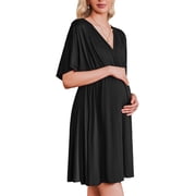 black dress for wedding guests Glitter Black Open Back Long Wedding Guest Dress with Split main image 1