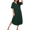 thumbnail image 1 of Ekouaer Long Nightgown, Womens V Neck Loungewear Oversized Sleepwear Loose Sleep Dress, 1 of 6