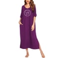 thumbnail image 1 of Ekouaer Long Nightgown for Women Short Sleeve Sleepwear Plus Size Loungewear with Pockets, 1 of 6