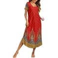 thumbnail image 1 of Ekouaer Long Nightgowns for Women House Dress Plus Size Sleepwear Pleated Full Length Loungwear, 1 of 3