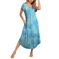 thumbnail image 1 of Ekouaer Long Nightgowns for Women with Pockets Short Sleeves Moo Moos for Women Casual House Dresses, 1 of 5