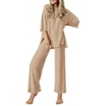 thumbnail image 1 of Ekouaer Lounge Sets for Women Short Sleeve Tops and Long Pants Soft Comfy Pajamas Set 2 Piece Outfits, 1 of 5