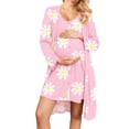 thumbnail image 1 of Ekouaer Maternity Nursing Gown and Robe Set 2 Piece Waffle Breastfeeding Nightgown 3 in 1 Labor and Delivery Hospital Gown, 1 of 5
