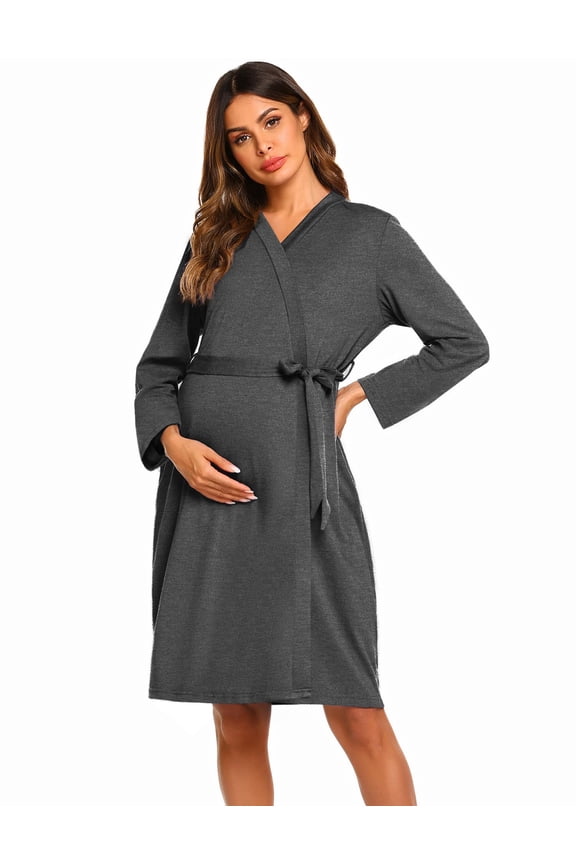 Maternity Robe 3 in 1 Labor Delivery Nursing Gown Hospital Breastfeeding Dress Bathrobes