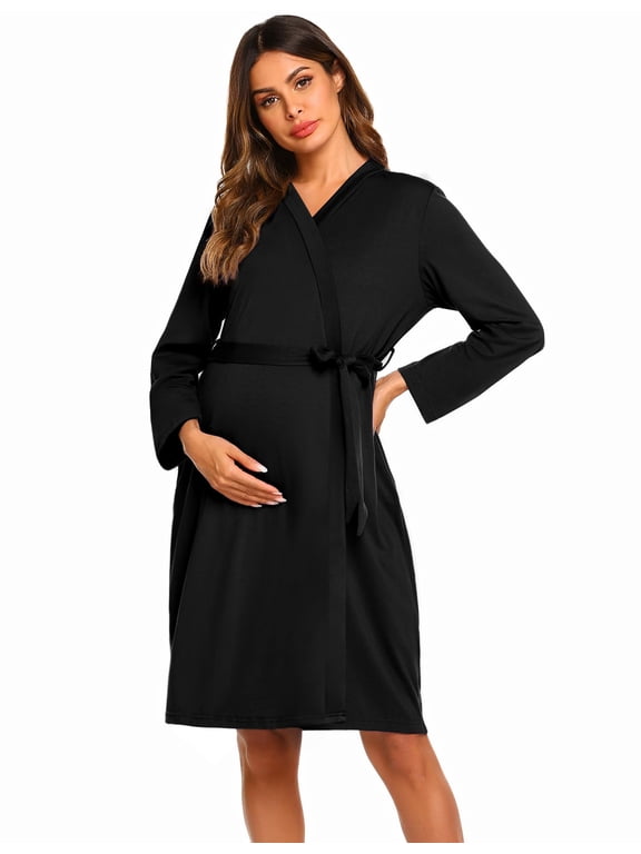 Maternity Robe 3 in 1 Labor Delivery Nursing Gown Hospital Breastfeeding Dress Bathrobes