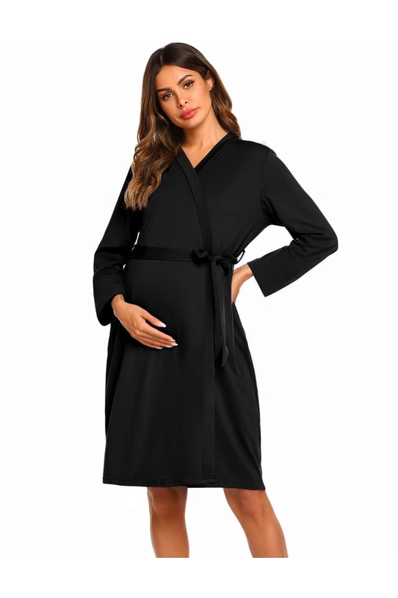 Maternity Robe 3 in 1 Labor Delivery Nursing Gown Hospital Breastfeeding Dress Bathrobes