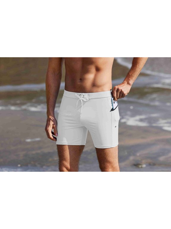 Men' Sqaure Leg Swim Brief Swimsuit Surfing Trunks Swimming Briefs Bathing Suit Quick Dry Swim Trunks