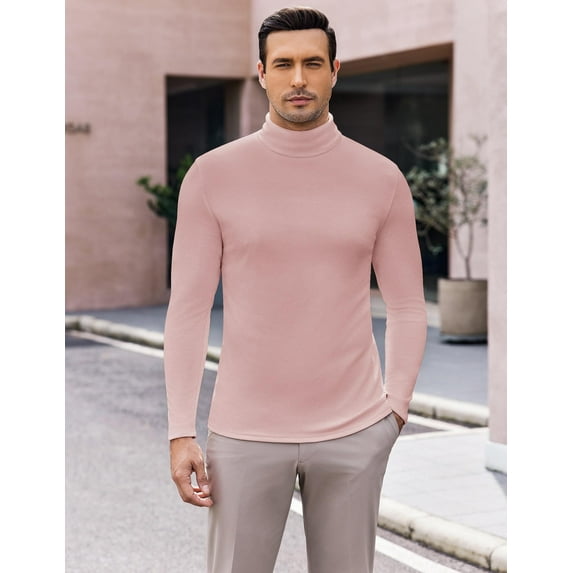 Ekouaer Men's Turtleneck Long Sleeve Turtle Neck Shirts