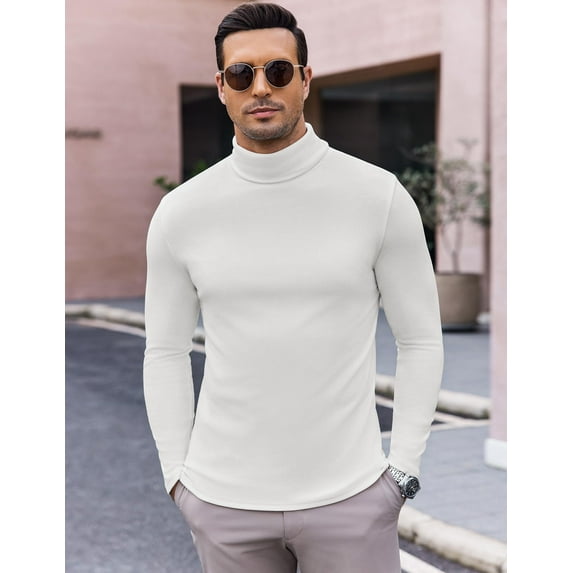 Ekouaer Men's Turtleneck Long Sleeve Turtle Neck Shirts