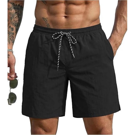Ekouaer Mens Swim Trunks 7 Inch Quick Dry Board Shorts Swimwear Bathing Suits with Mesh Liner 2 in 1 Surf Swimming Short with Pockets