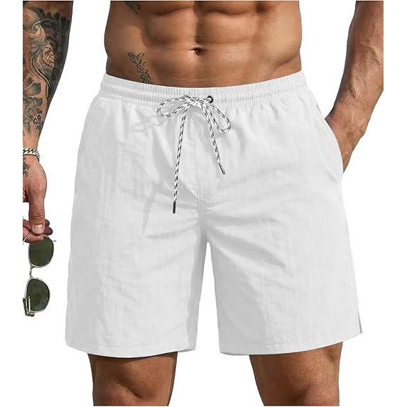 Ekouaer Mens Swim Trunks 7 Inch Quick Dry Board Shorts Swimwear Bathing Suits with Mesh Liner 2 in 1 Surf Swimming Short with Pockets