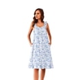 thumbnail image 1 of Ekouaer Mumus for Women with Pockets Sleeveless Nightgowns Soft Summer Night Gowns Cooling Sleep Shirts Victorian Dress, 1 of 6