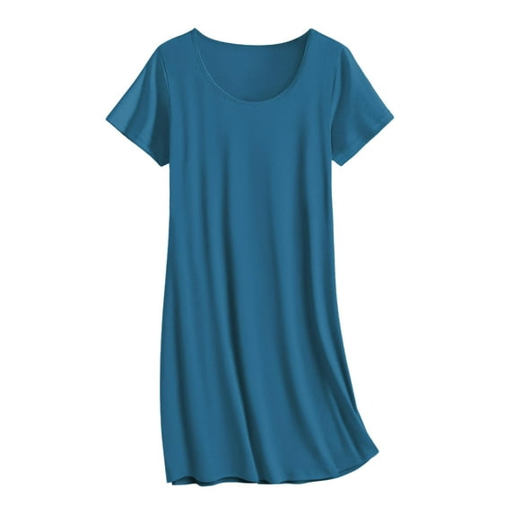 Ekouaer Nightgowns for Women Cotton Sleepshirts Short Sleeve Nightshirt Tshirt Night Gown Casual Sleepdress Comfy Nightdress