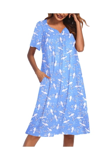 white christmas dresses Lace Collar Cotton Lounge Gown