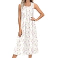 thumbnail image 1 of Ekouaer Nightgowns for Women Cotton Long Night Gown Sleeveless Sleep Dress Victorian Nightdress Ladies Sleepwear, 1 of 6