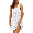 thumbnail image 1 of Ekouaer Nightgowns for Women Cotton Night Gown Tank Sleeveless Sleepshirt Racerback Nightdress Chemise Sleepwear, 1 of 6