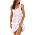 thumbnail image 1 of Ekouaer Nightgowns for Women Cotton Night Gown Tank Sleeveless Sleepshirt Racerback Nightdress Chemise Sleepwear, 1 of 6