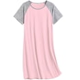thumbnail image 1 of Ekouaer Nightgowns for Women Cotton Sleep Shirts Short Sleeve Nightshirt Crew Neck Night Gown Comfy Sleepwear Nightdress, 1 of 6