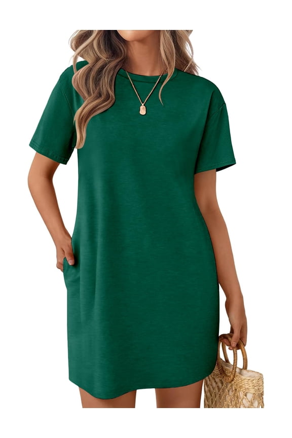 Nightgowns for Women Cotton Sleep Shirts Tshirt Nightshirt Casual Sleepdress Sleepwear with Pockets