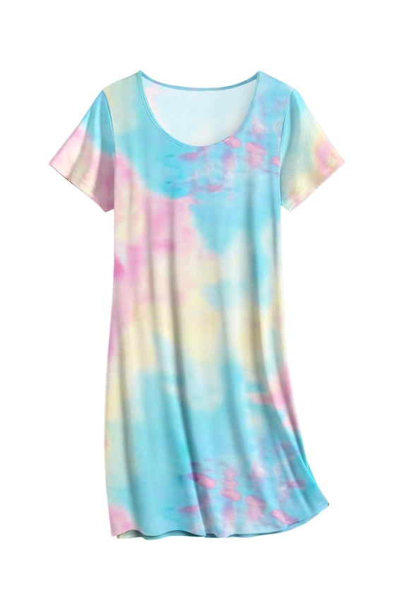 Nightgowns for Women Cotton Sleepshirts Short Sleeve Nightshirt Tshirt Night Gown Casual Sleepdress Comfy Nightdress