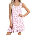 thumbnail image 1 of Ekouaer Nightgowns for Women Sleeveless Nightdress Cute Night Gowns Short Sleepshirt Soft Sleepwear Pajama Dress, 1 of 6