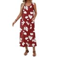 thumbnail image 1 of Ekouaer Nightgowns for Women Sleeveless Sleepshirt Long Print House Dress Tank Nightshirt Maxi Casual Dress with Pockets, 1 of 6