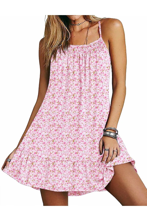 Nightgowns for Women Spaghetti Strap Night Gown Sleeveless Sleep Dress Chemise Sleepwear