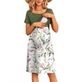 thumbnail image 1 of Ekouaer Nursing Dress Patchwork Knee Length Dress, 1 of 6