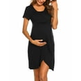 thumbnail image 1 of Ekouaer Nursing Nightgown 3 In 1 Maternity Nightgown Short Sleeve Nursing Gown Breasfeeding Sleepwear Delivery Dress, 1 of 6