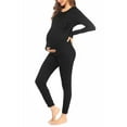thumbnail image 1 of Ekouaer Womens Maternity Pajama Set Long Sleeve Nursing Sleepwear Pregnancy Loungewear Thermal Breastfeeding Outfit, 1 of 8