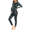 thumbnail image 1 of Ekouaer Womens Maternity Pajama Set Long Sleeve Nursing Sleepwear Pregnancy Loungewear Thermal Breastfeeding Outfit, 1 of 8