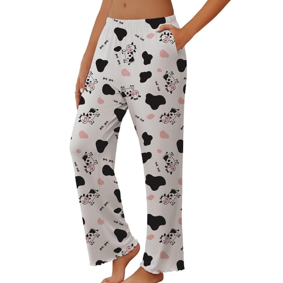 Ekouaer Pajama Pants Women 2026 Soft Casual Lounge Pajama Bottoms Comfy Stretch Sleep Pants Wide Leg Pj Bottoms with Pockets
