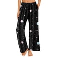 thumbnail image 1 of Ekouaer Pajama Pants for Women Soft Comfy Pajama Bottoms Casual Stretch Wide Leg Pants with Pockets, 1 of 6
