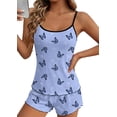 thumbnail image 1 of Ekouaer Pajama Sets for Women 2 Piece Camisole Pjs Cute Print Sleepwear Ribbed Sexy Tank Top with Shorts, 1 of 6