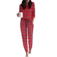 thumbnail image 1 of Ekouaer Pajamas For Women Comfy Long Sleeve Jogger Set Lounge Pjs Set With Pockets polka dots, 1 of 5