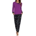 thumbnail image 1 of Ekouaer Pajamas For Women Comfy Long Sleeve Jogger Set Lounge Pjs Set With Pockets polka dots, 1 of 5