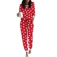 thumbnail image 1 of Ekouaer Pajamas For Women Comfy Long Sleeve Jogger Set Lounge Pjs Set With Pockets polka dots, 1 of 5