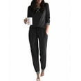 thumbnail image 1 of Ekouaer Pajamas For Women Comfy Long Sleeve Jogger Set Lounge Pjs Set With Pockets polka dots, 1 of 5