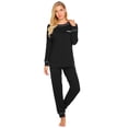 thumbnail image 1 of Ekouaer Pajamas Set for Women Soft Comfy Pjs Sets Long Sleeve Sleepwear Loungewear, 1 of 6