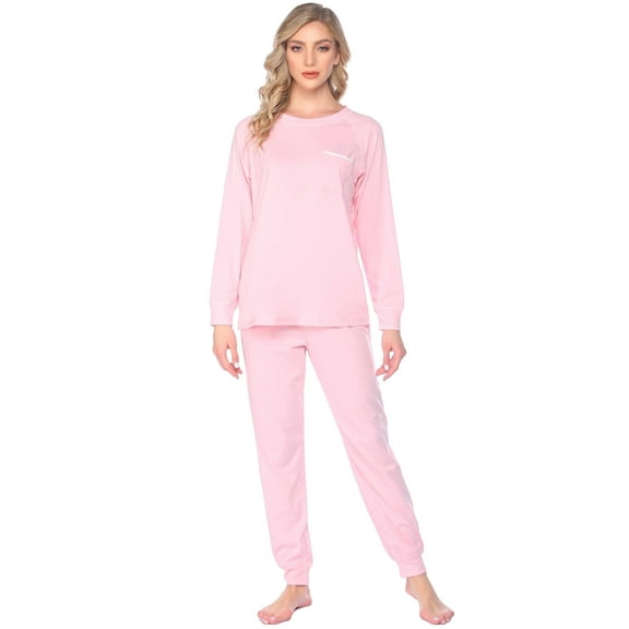 Ekouaer Pajamas Set for Women Soft Comfy Pjs Sets Long Sleeve Sleepwear Loungewear