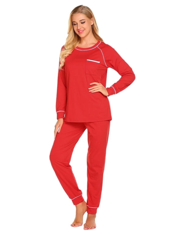 Pajamas Set for Women Soft Comfy Pjs Sets Long Sleeve Sleepwear Loungewear