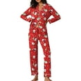 thumbnail image 1 of Ekouaer Pajamas Women's Long Sleeve Sleepwear Soft Button Down Loungewear Pjs Lounge Set Nightwear, 1 of 6