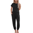 thumbnail image 1 of Ekouaer Pajamas for Women 2 Piece Lounge Sets Cap Sleeve Loungewear Top with Joggers Pants, 1 of 6