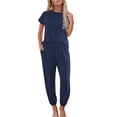 thumbnail image 1 of Ekouaer Pajamas for women 2 Piece Lounge Set Cap Sleeve Sleepwear Joggers Pants Pjs with Pockets, 1 of 6
