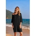 thumbnail image 1 of Ekouaer Plus Size Nightgowns for Women Bamboo Viscose Sleepshirts Short Sleeve Nightshirt Oversized Sleepwear Sleepdress, 1 of 6
