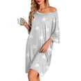 thumbnail image 1 of Ekouaer Plus Size Nightgowns for Women Oversized Sleep Shirt Short Sleeve Nightshirt T-Shirt Dress Sleepwear, 1 of 7